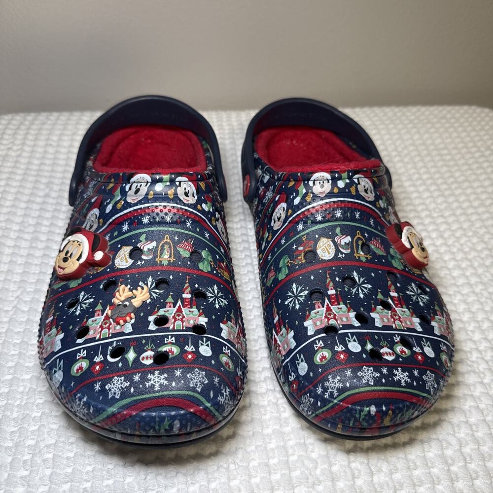 Disney Parks Holiday Christmas Crocs 2020 Lined Men Size 6 Women Size 8 Mickey